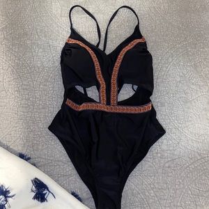 Large Xhilaration One Piece Cutout Swimsuit